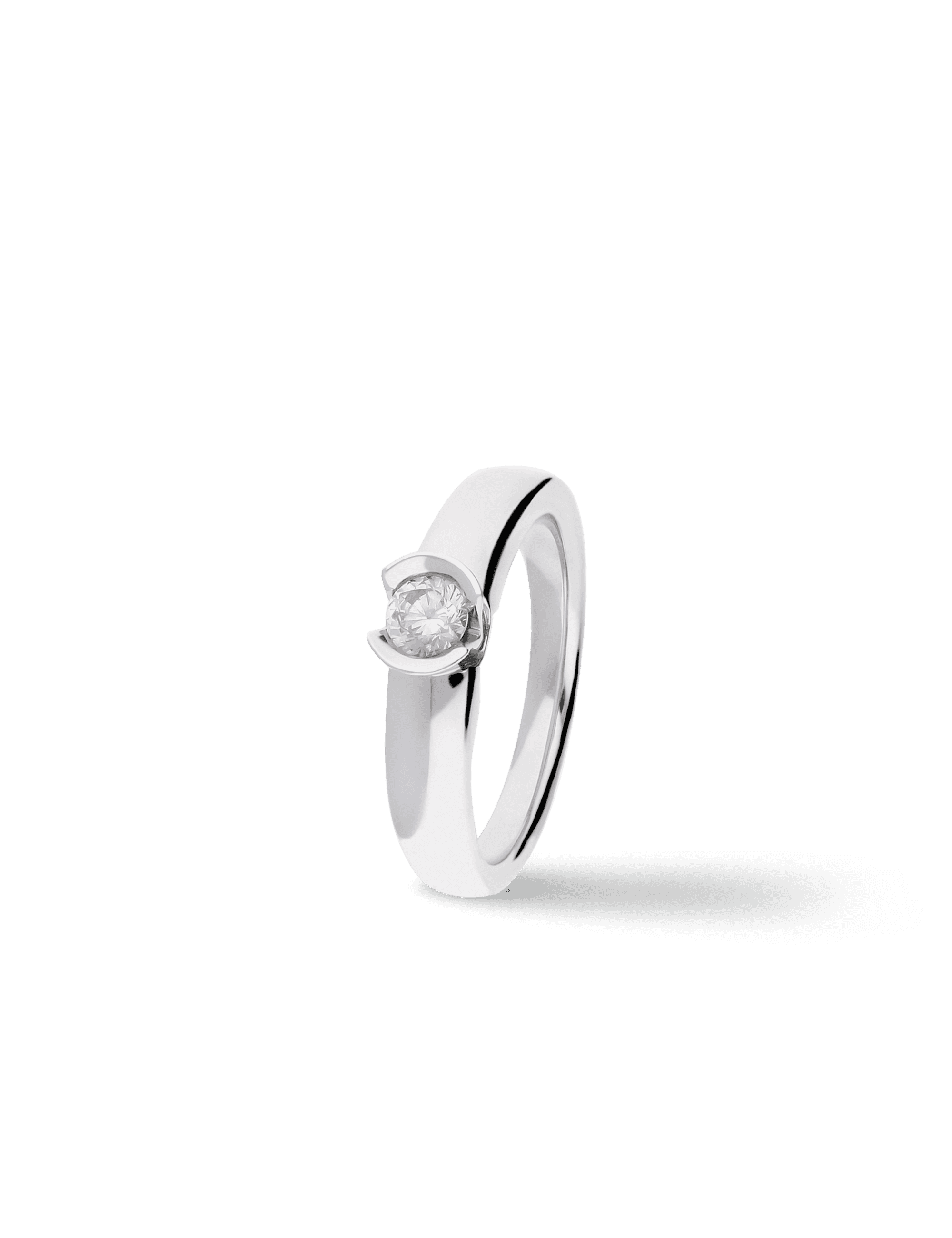 Ring Weissgold store 0,25 Carat Diamant l Ringgrösse 15 mm